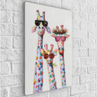 Tableau Girafe Cool Portrait de Famille - Montableaudeco