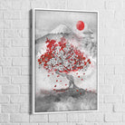 Tableau Japonais Cerisier et Mont Fuji - Montableaudeco