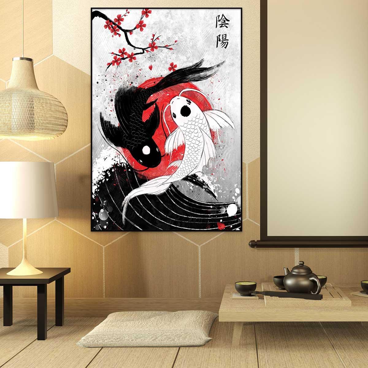 Tableau Japonais Poisson - Montableaudeco