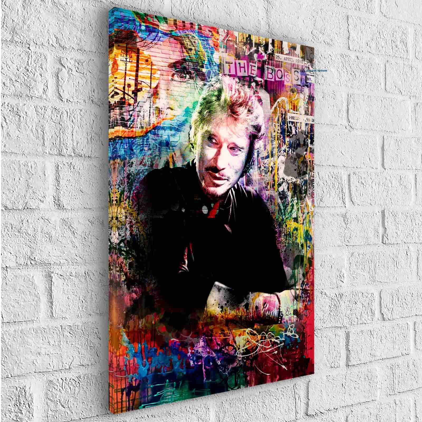 Tableau Johnny Hallyday Pop art - Montableaudeco