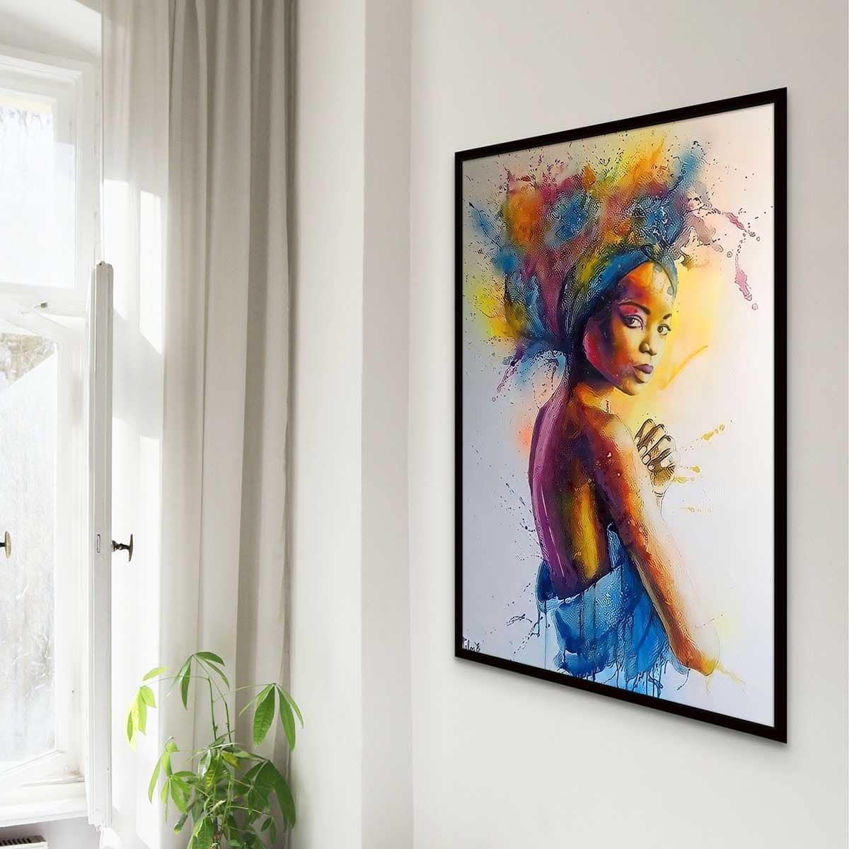 Tableau Jolie Femme Africaine - Montableaudeco