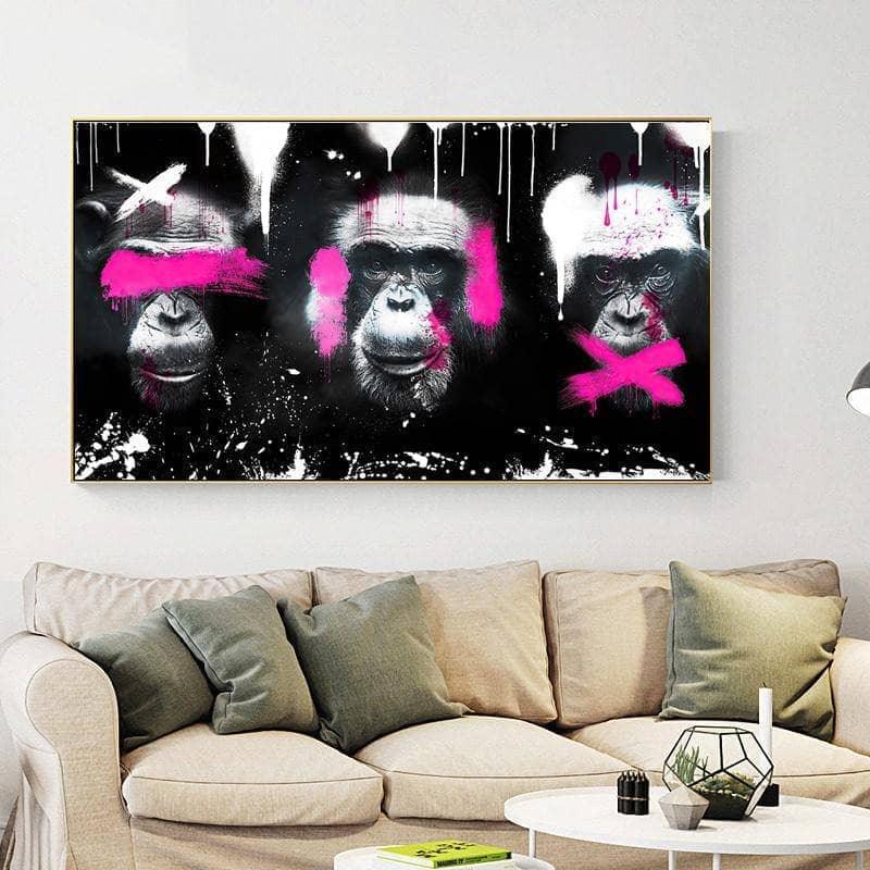 Tableau Les 3 Singes - Montableaudeco