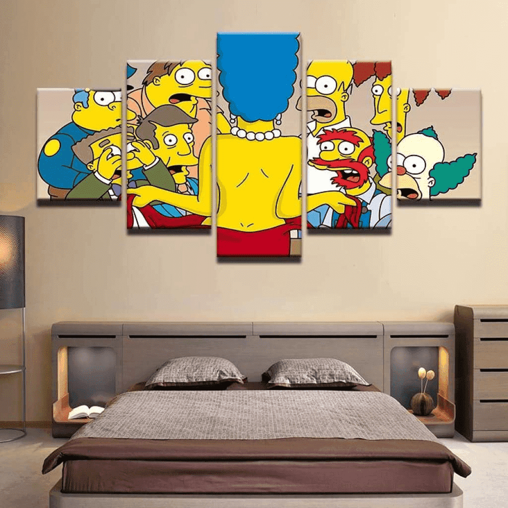 Tableau Les Simpson 5 Panneaux - Montableaudeco