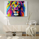 Tableau Pop Art Lion Coloré - Montableaudeco