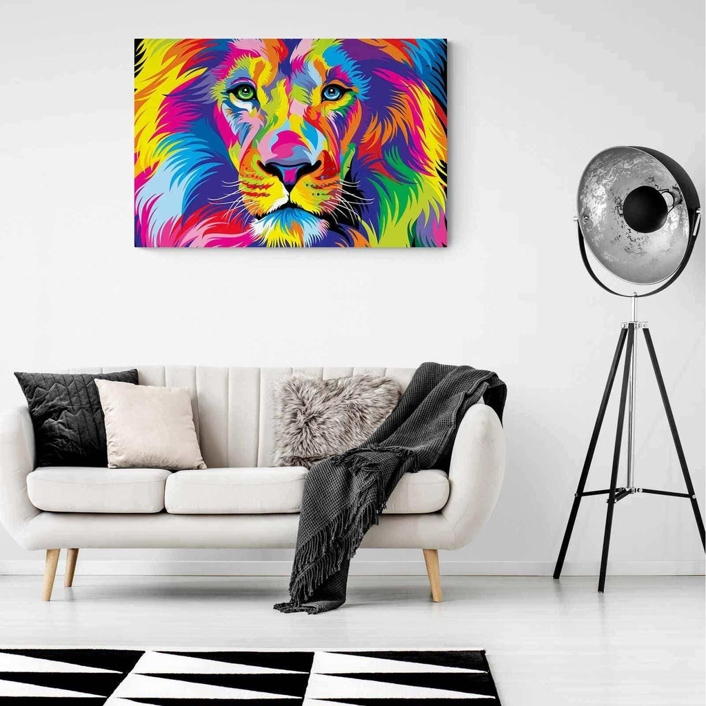 Tableau Lion Pop Art Portrait - Montableaudeco