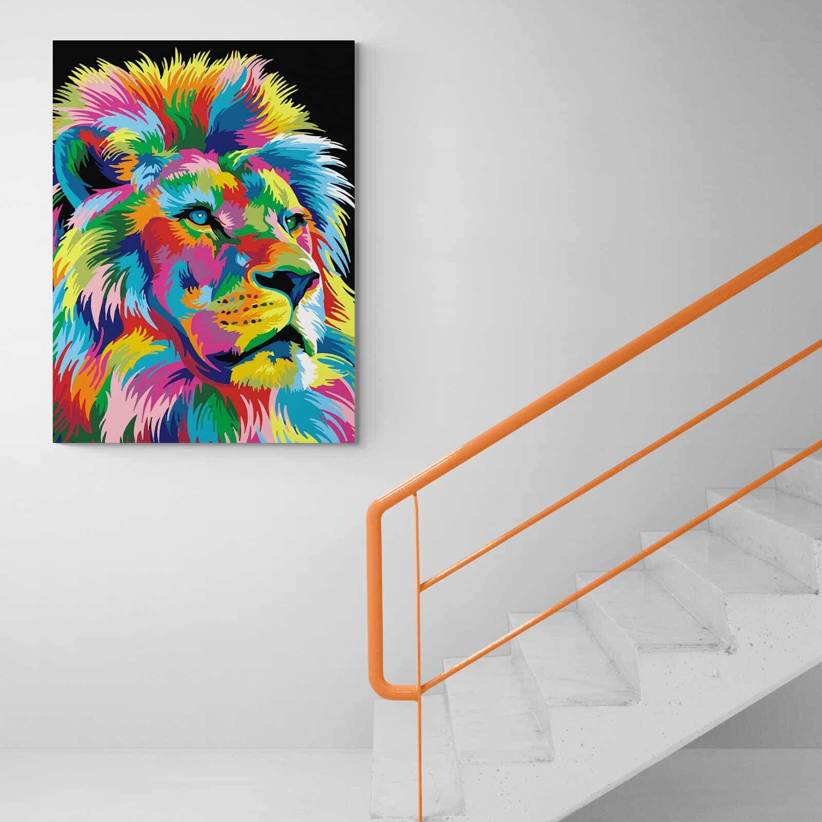 Tableau Lion Pop art Portrait - Montableaudeco