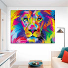 Tableau Lion Pop Art Portrait - Montableaudeco