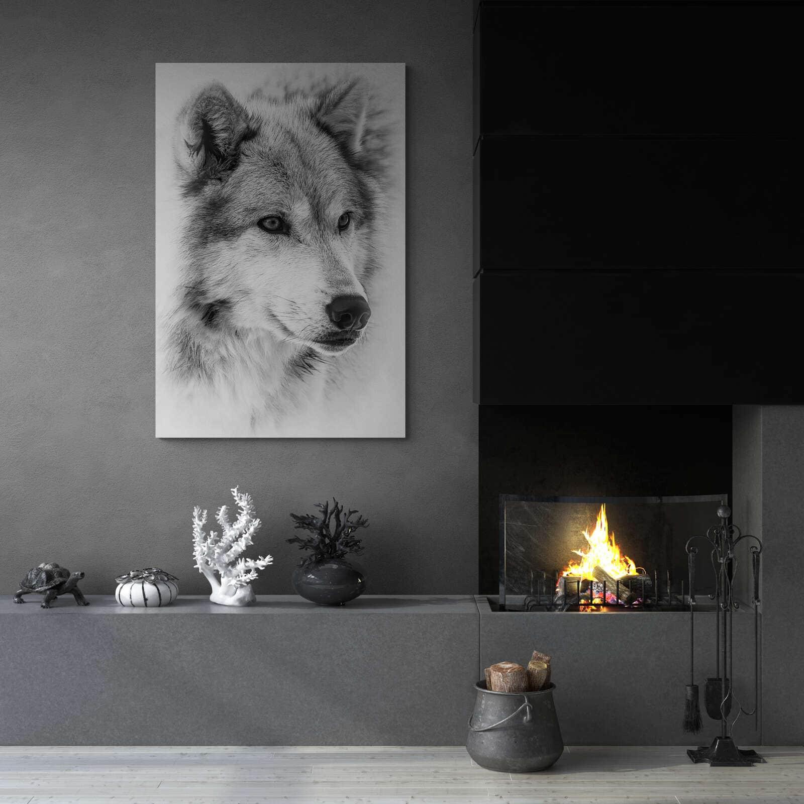 Tableau Loup Le Grand Blanc - Montableaudeco