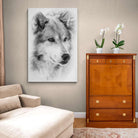 Tableau Loup Le Grand Blanc - Montableaudeco