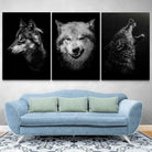 Tableau Loup Noir et Blanc - Montableaudeco