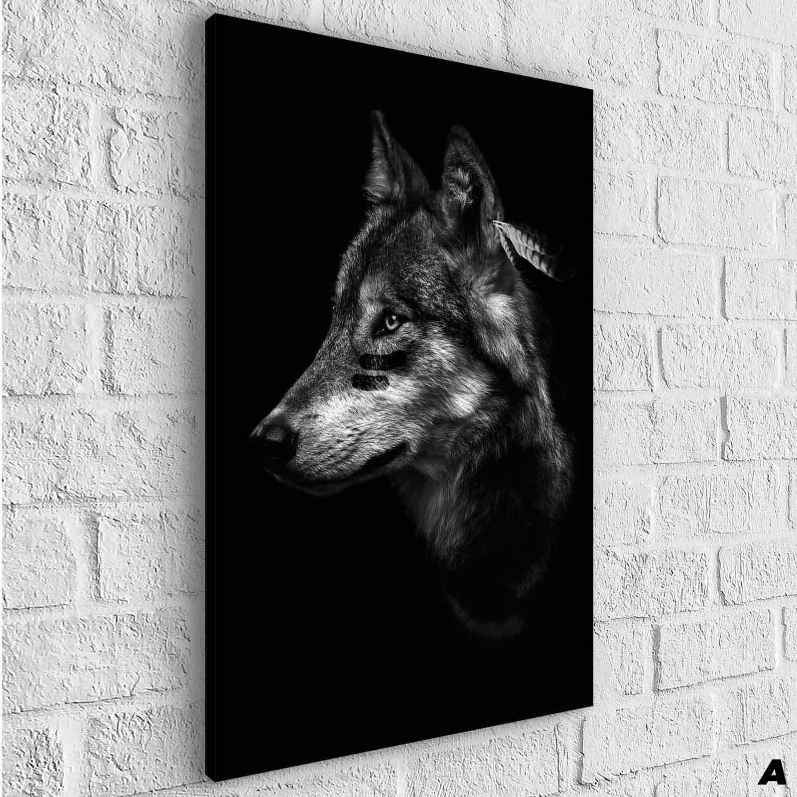 Tableau Loup Noir et Blanc - Montableaudeco