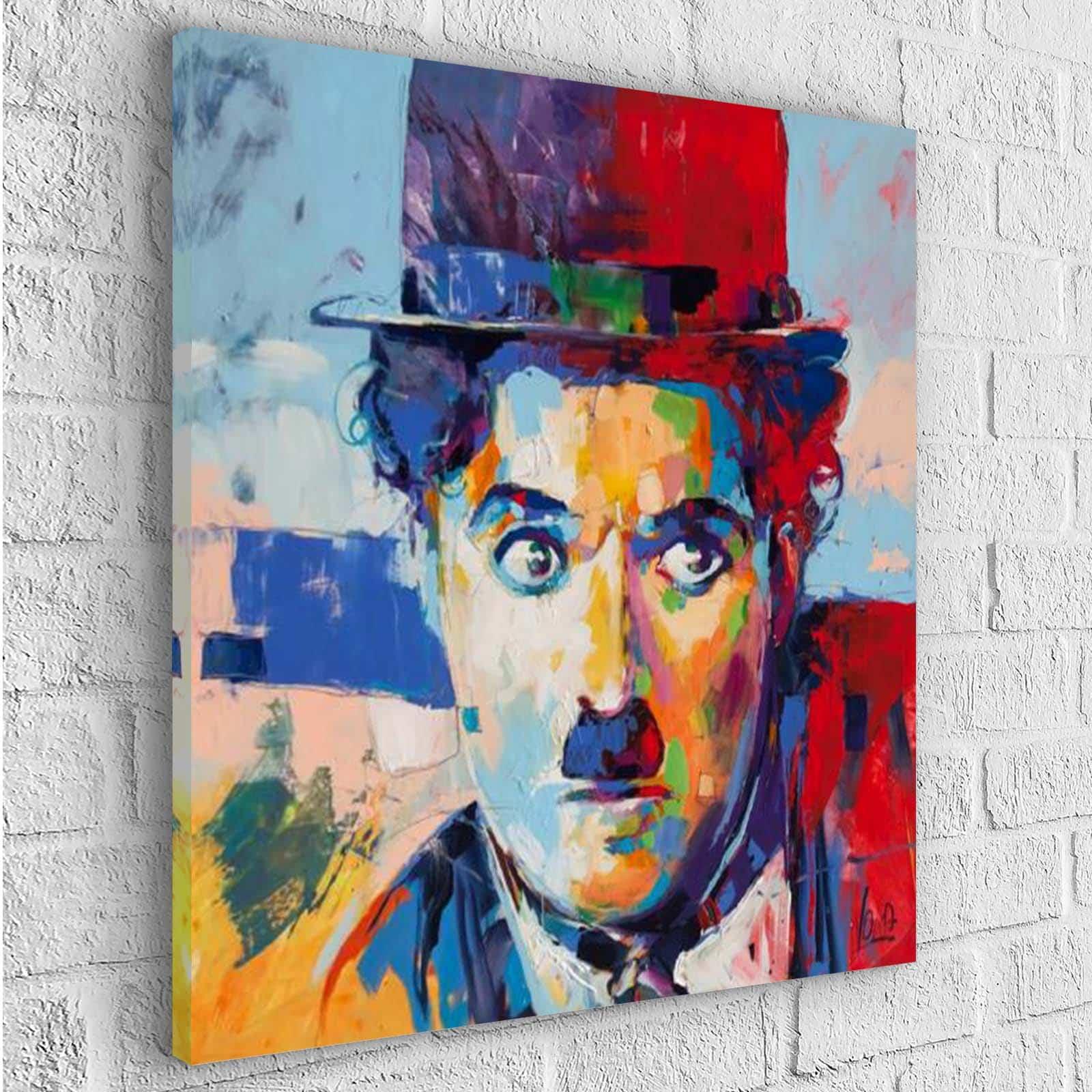 Tableau Moderne Charlie Chaplin Le Portrait - Montableaudeco