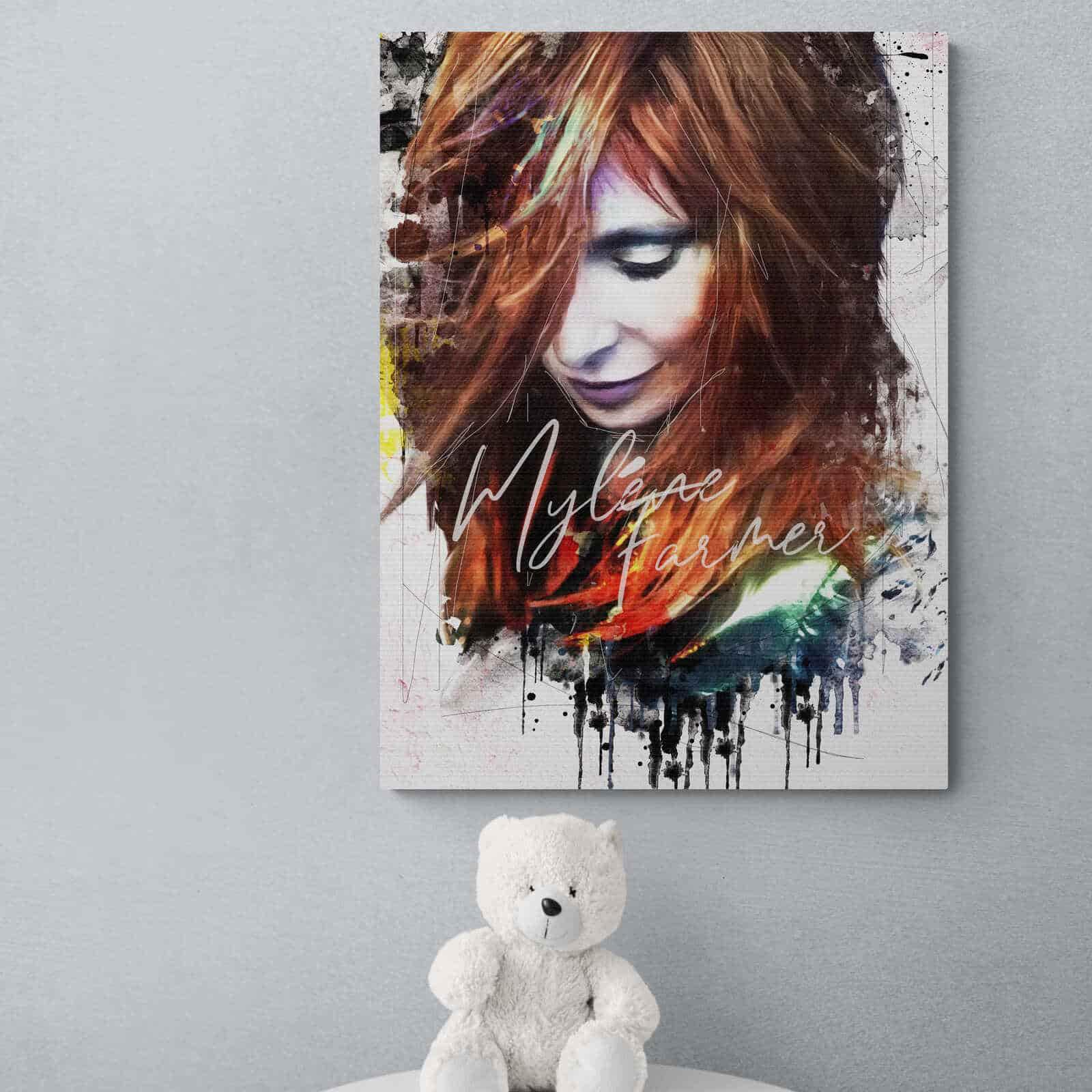 Tableau Mylène Farmer Besoin d'amour - Montableaudeco