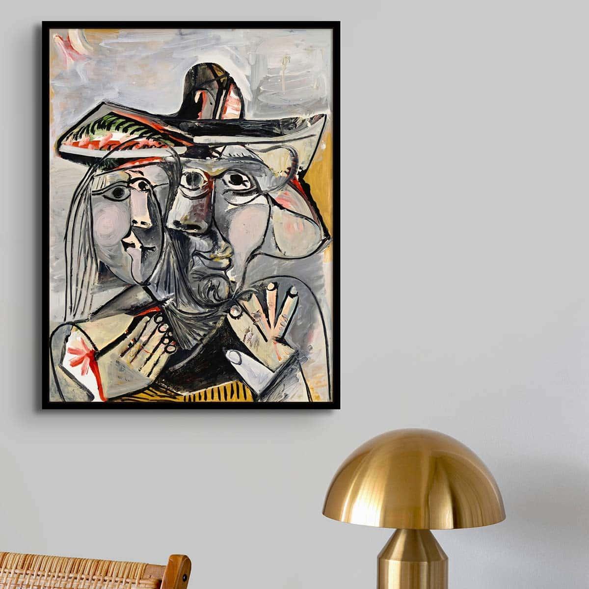 Tableau Pablo Picasso Homme et femme - Montableaudeco