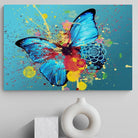 Tableau Papillon Bleu Graffiti - Montableaudeco