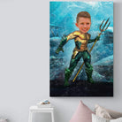 Tableau Personnalisable Super Héros AQUAMAN - Montableaudeco