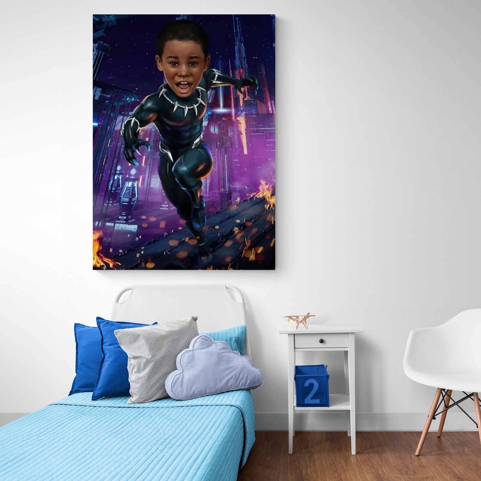 Tableau Personnalisable Super Héros Black Panther - Montableaudeco