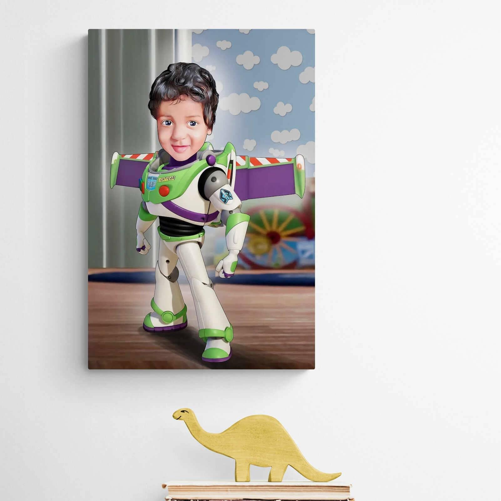 Tableau Personnalisable Super Héros BUZZ L'ECLAIR - Montableaudeco