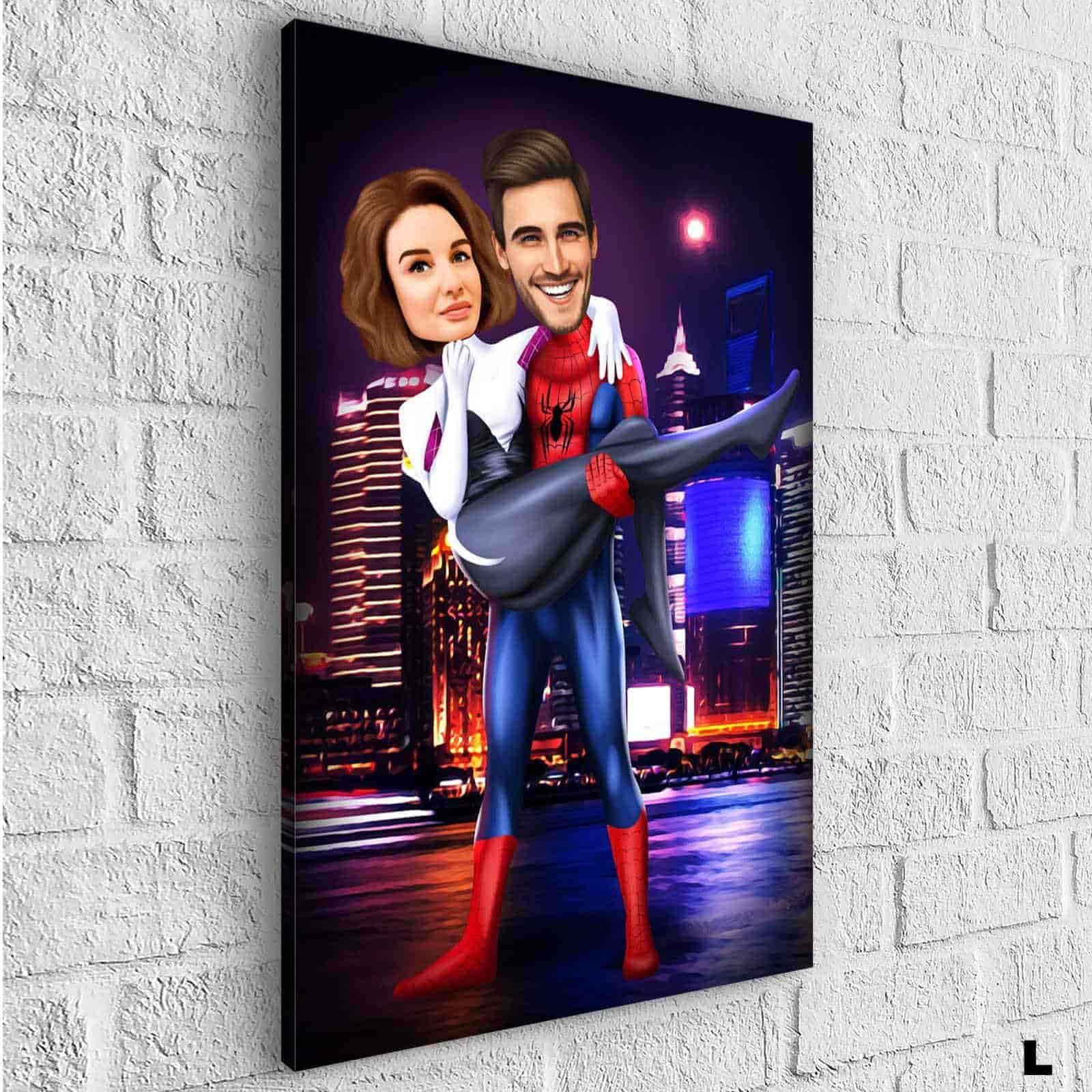 Tableau Personnalisable Super Héros Marvel 2 Personnages - Montableaudeco