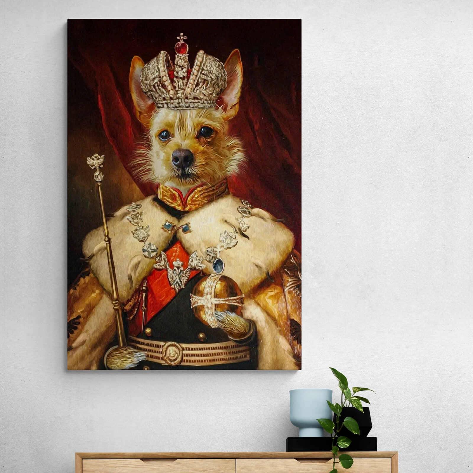 Tableau Personnalisé Chien Royal - Montableaudeco