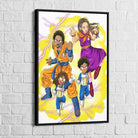 Tableau Personnalisé Dragon Ball 4 Personnages - Montableaudeco