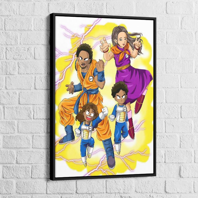 Tableau Personnalisé Dragon Ball 4 Personnages - Montableaudeco