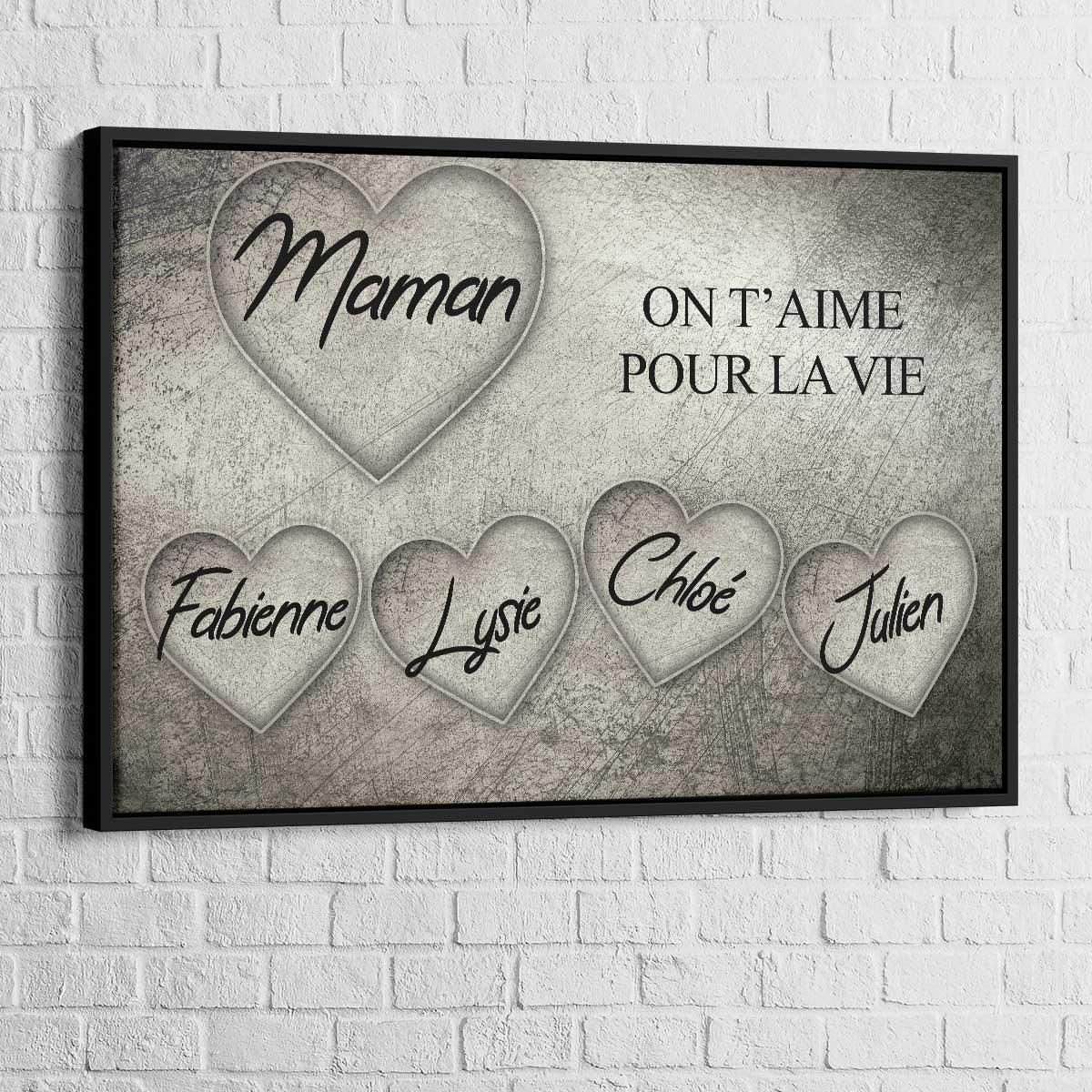 Tableau Personnalisé Famille Maman - Montableaudeco