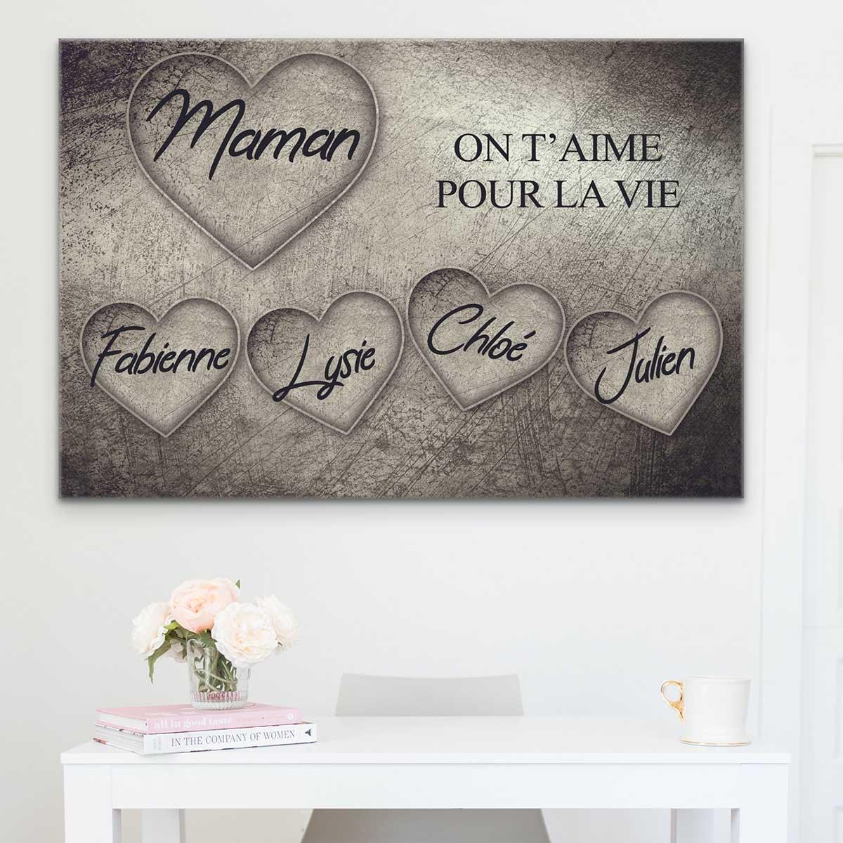 Tableau Personnalisé Famille Maman - Montableaudeco