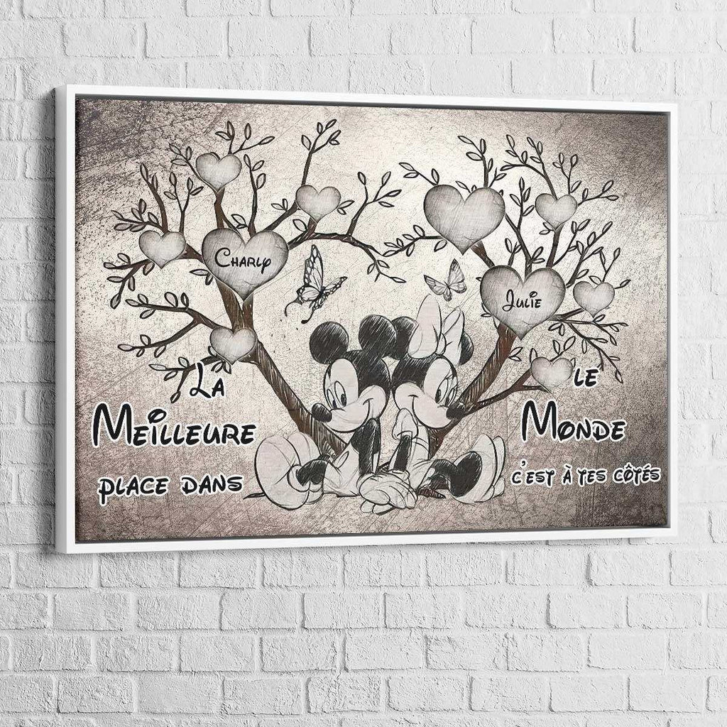 Tableau Personnalisé Amour Mickey Minnie - Montableaudeco