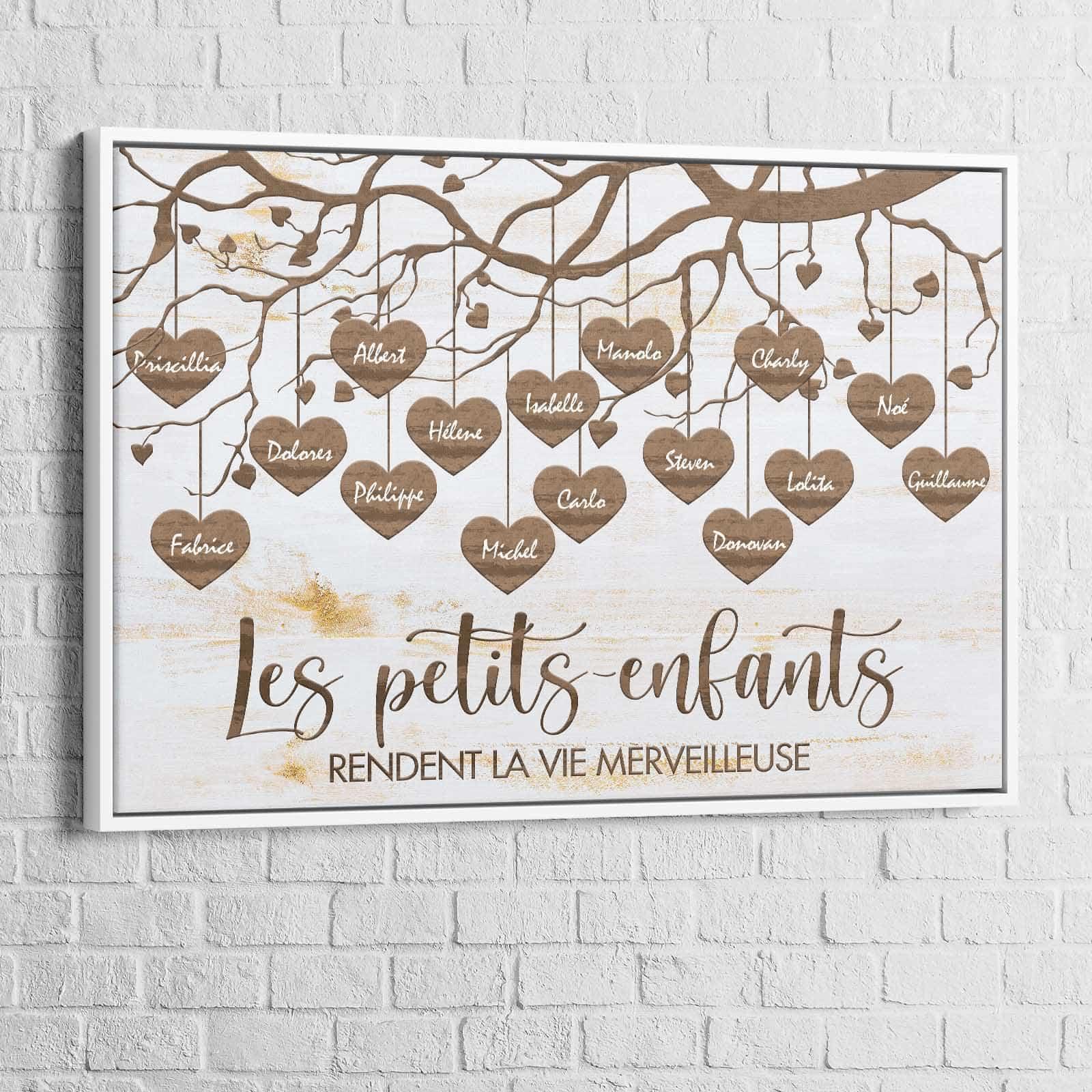 Tableau Personnalisé Prénoms Petits Enfants - Montableaudeco