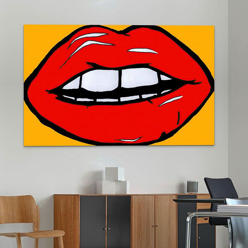 Tableau Pop Art La Bouche Andy Warhol - Montableaudeco