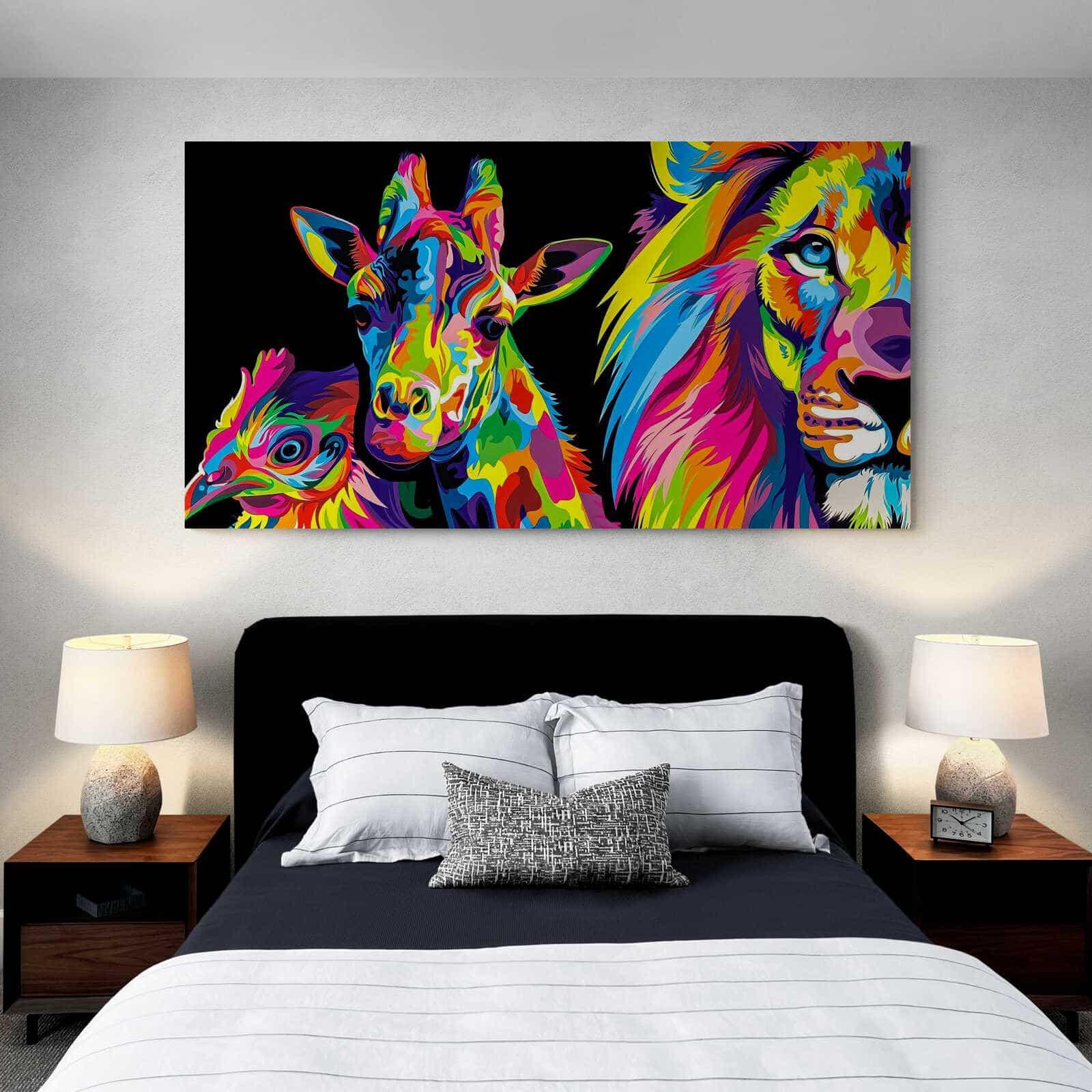 Tableau Pop Art Les Animaux - Montableaudeco