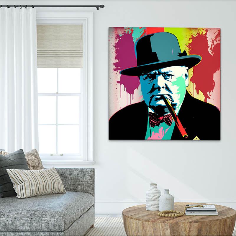 Tableau Pop Art Winston Churchill - Montableaudeco