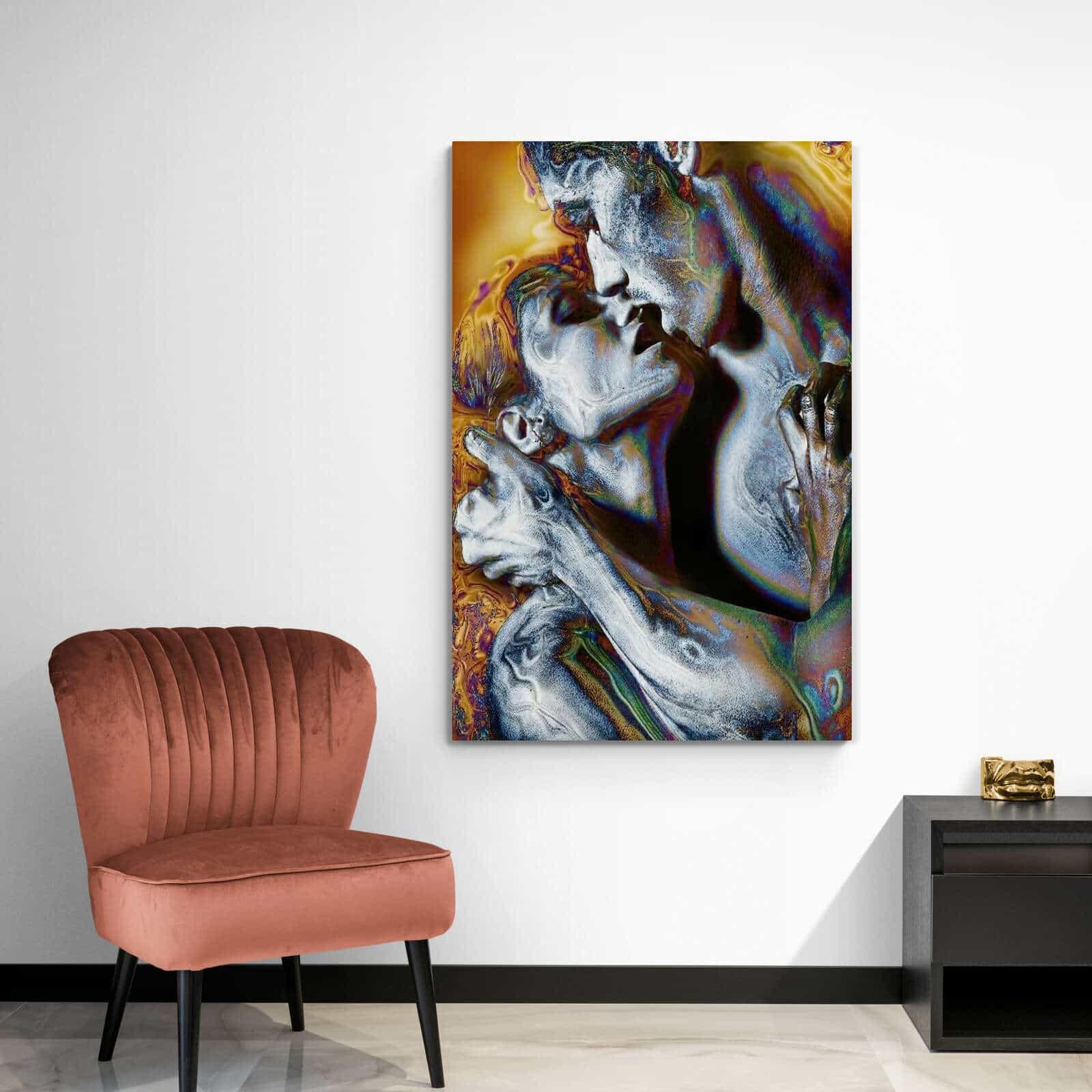 Tableau Sexy Le Baiser d'amour - Montableaudeco