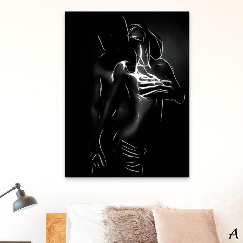 Tableau Sexy Le Noir et Blanc 2 Pièces - Montableaudeco