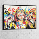 Tableau Singe Smile its Free - Montableaudeco