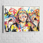 Tableau Singe Smile its Free - Montableaudeco