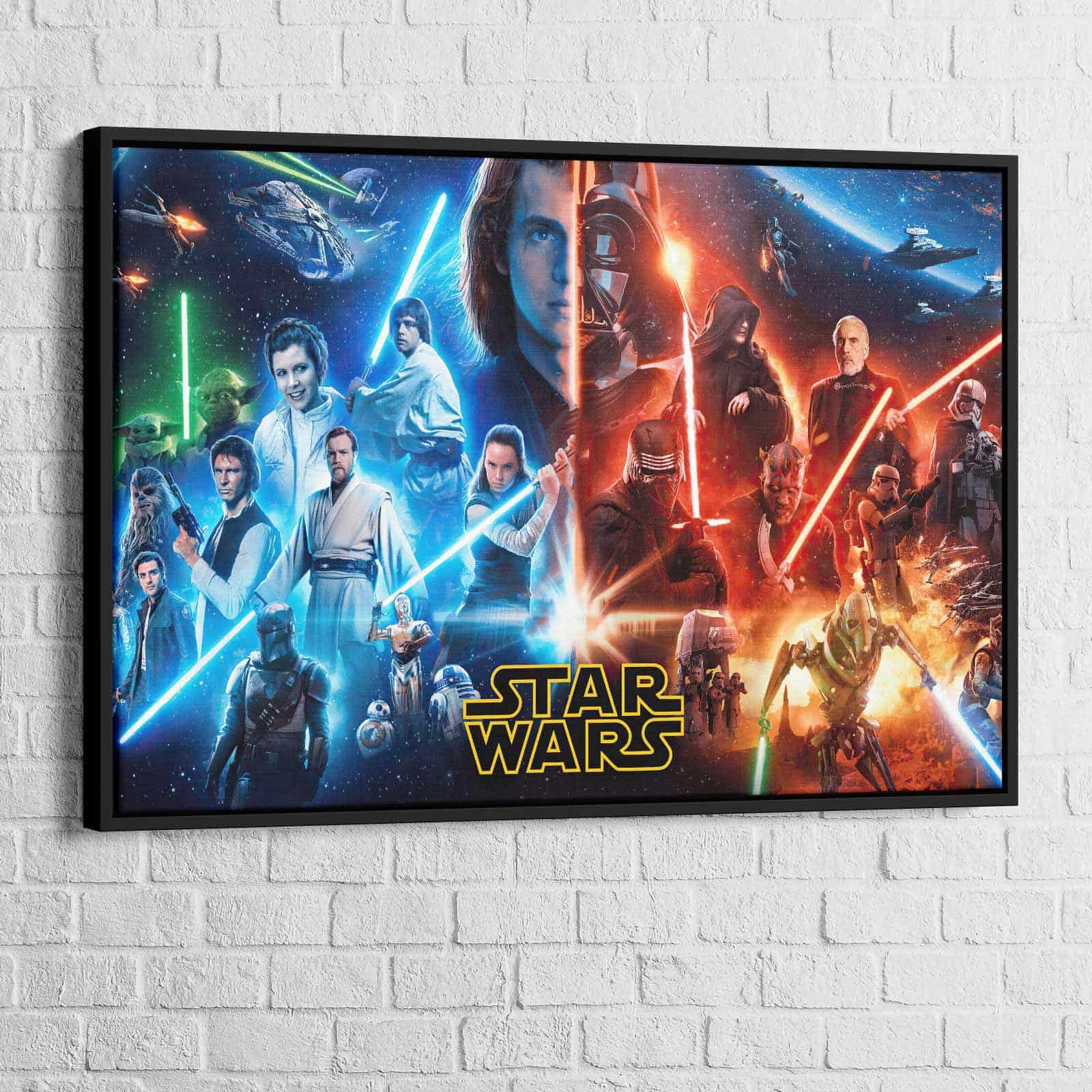 Tableau Star Wars Les Films - Montableaudeco