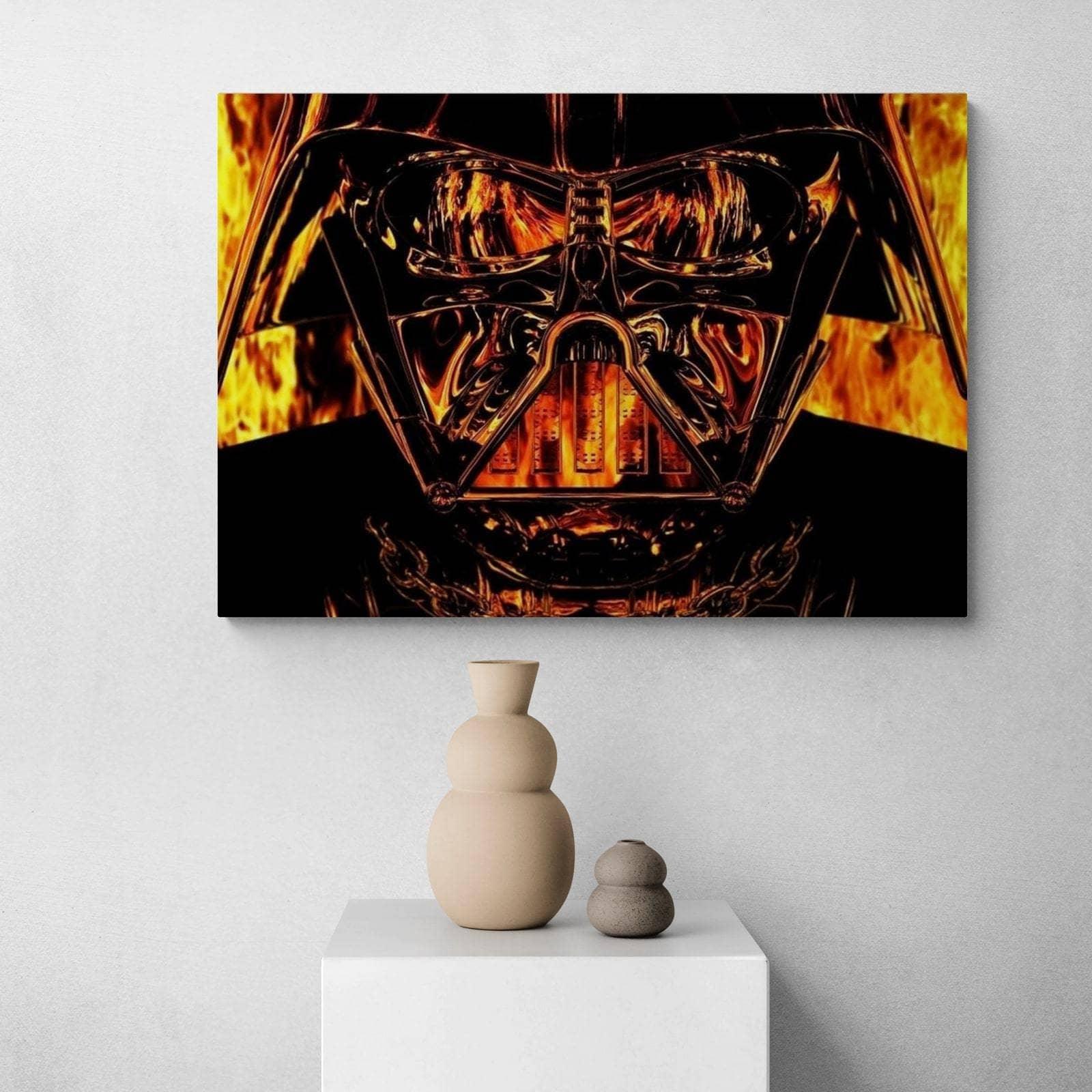 Tableau Star Wars Retro Dark Vador Fire - Montableaudeco