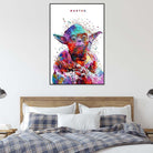 Tableau Star Wars Yoda Master Blanc - Montableaudeco