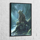 Tableau Star Wars Yoda Planète - Montableaudeco