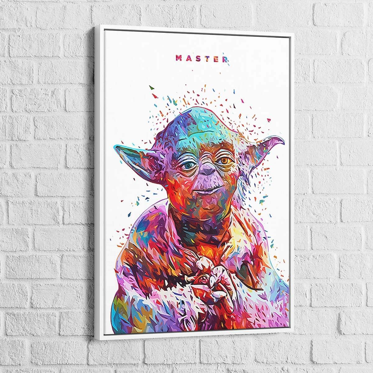 Tableau Star Wars Yoda Master Blanc - Montableaudeco