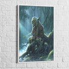 Tableau Star Wars Yoda Planète - Montableaudeco