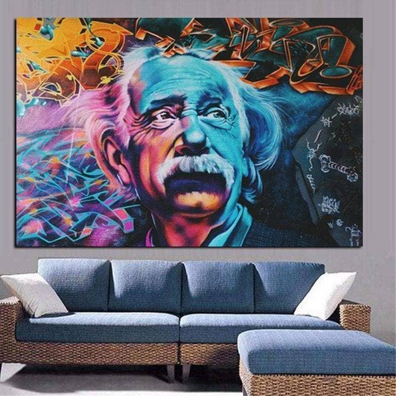 Tableau Street Art Albert Einstein La Pensée - Montableaudeco