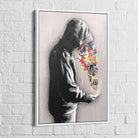 Tableau Street Art Banksy Le bouquet - Montableaudeco