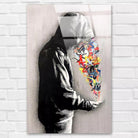 Tableau Street Art Banksy Le bouquet - Montableaudeco