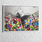 Tableau Street Art Banksy Le Mur - Montableaudeco