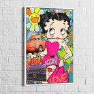 Tableau Street Art Betty Boop Love - Montableaudeco