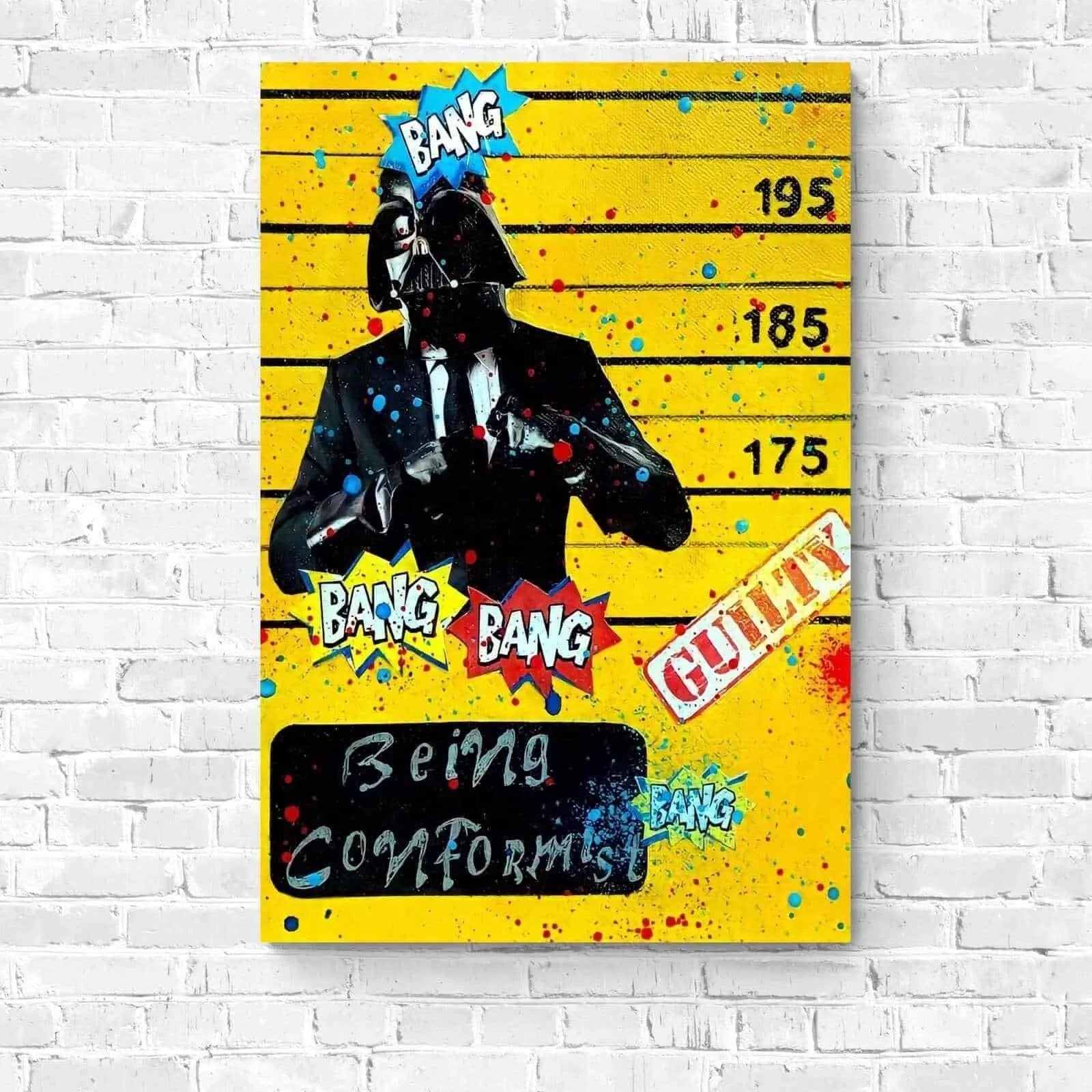 Tableau Street Art Dark Vador Guilty - Montableaudeco