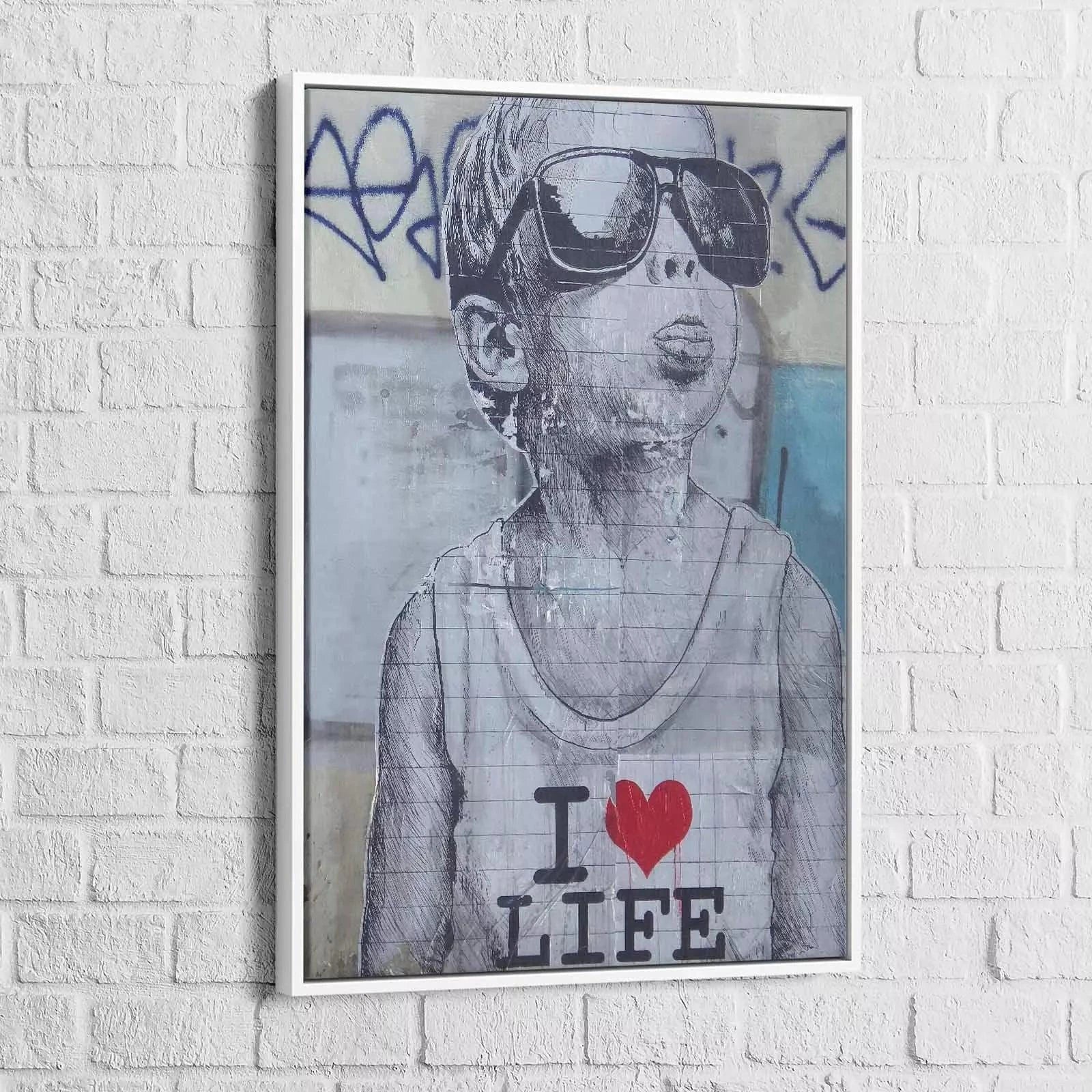 Tableau Street Art I Love Life - Montableaudeco